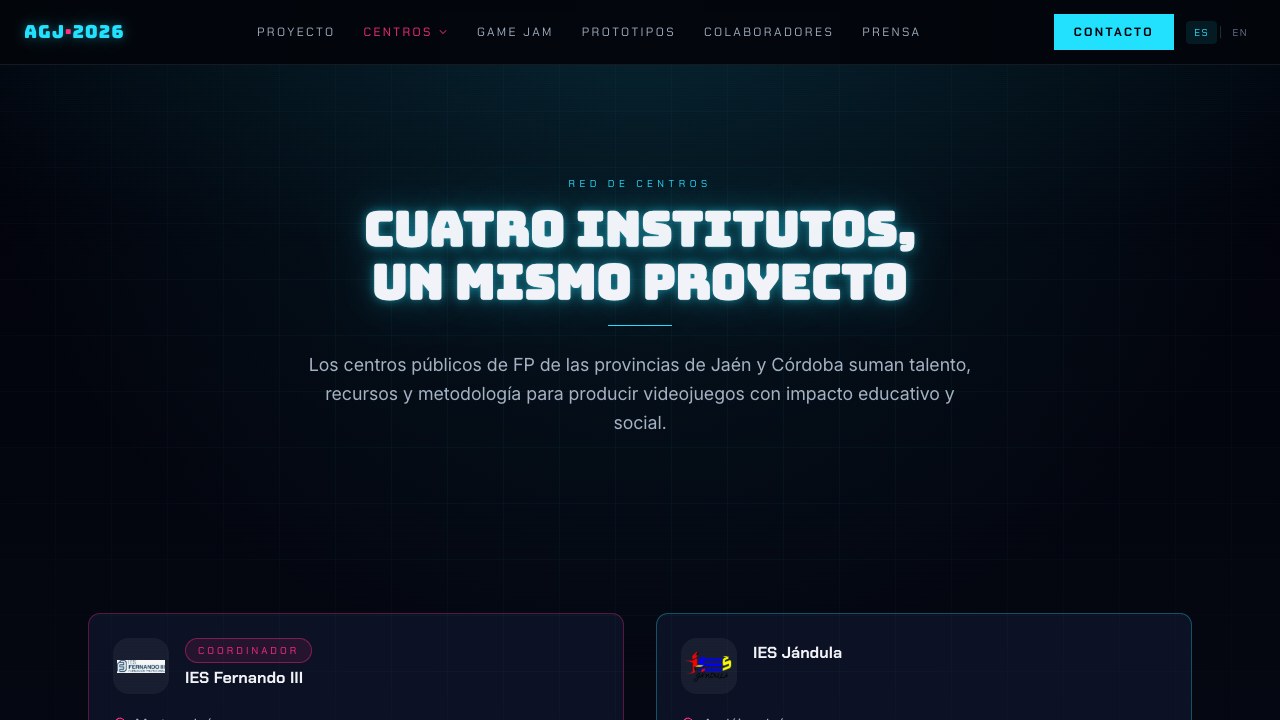 Andalucía Game Jam — centros