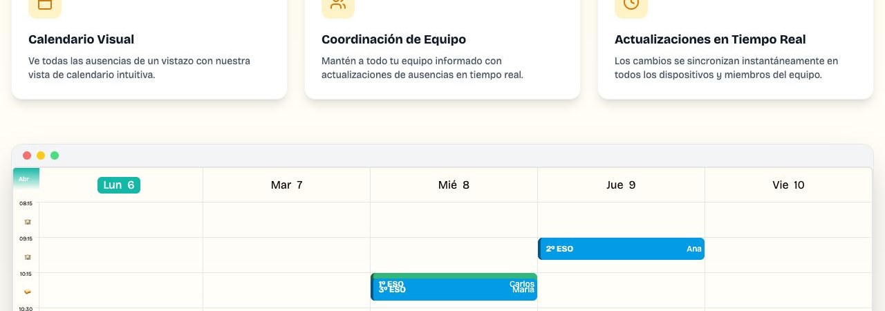 Gestión Ausencias — calendario